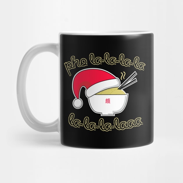 Pho Christmas Pun Santa Hat Bowl of Pho La La La La La La La La by SeaLAD